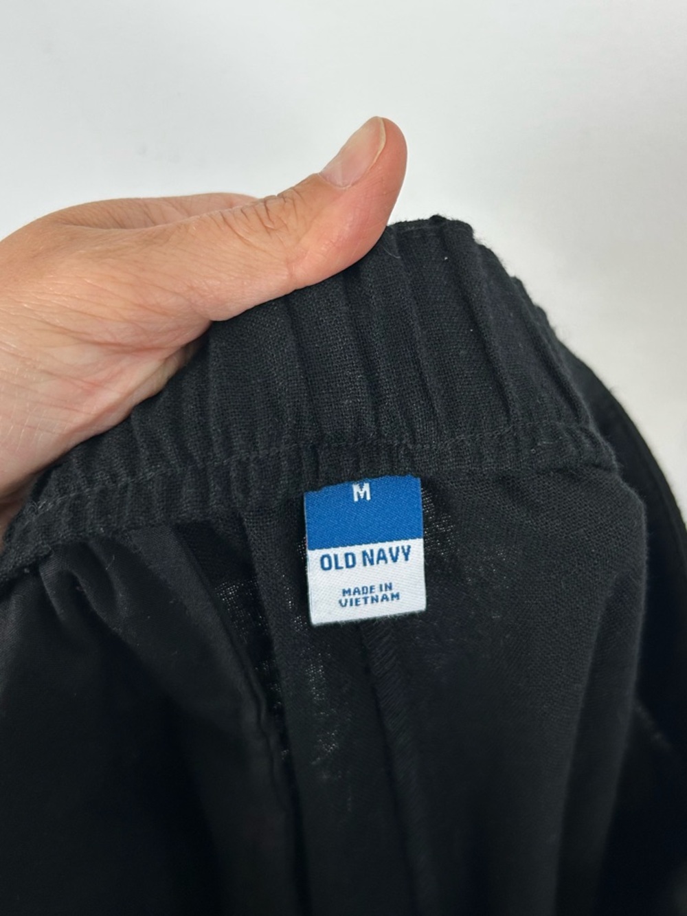 Old Navy Linen Tailored Pants Size Medium in Black Jack - Picture 3 of 6